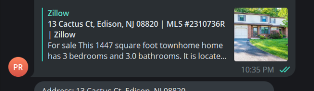 Streamlining Real Estate Research:  A Telegram Bot with Zillow and Google Maps Integration